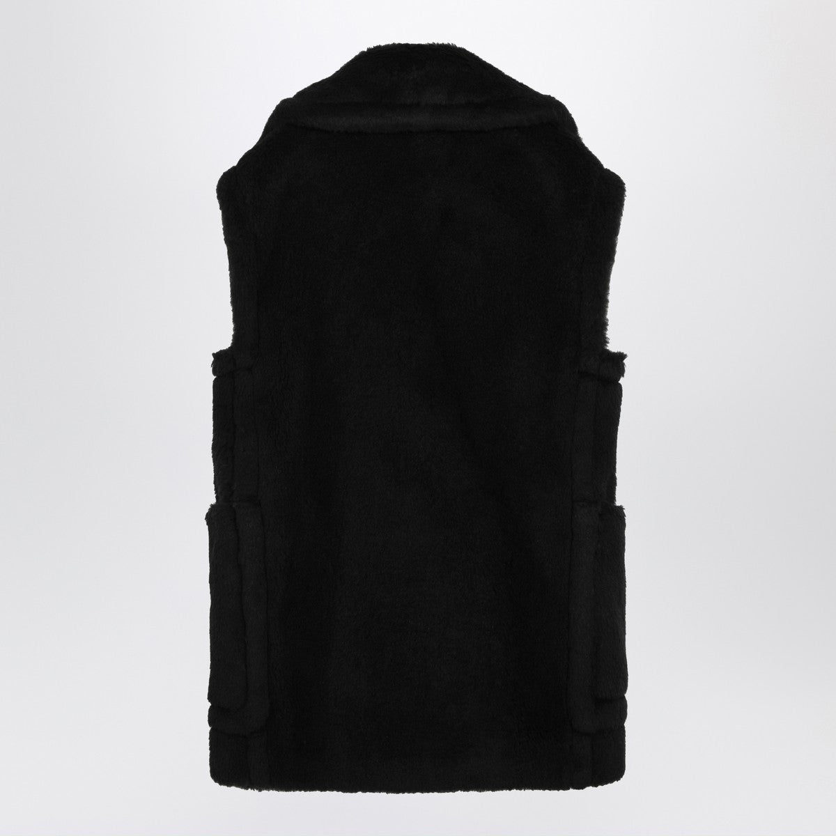 Max Mara Black Teddy gilet in alpaca and wool Max Mara 