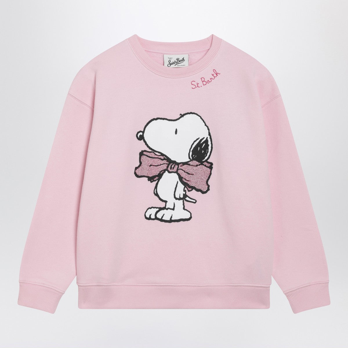 MC2 Saint Barth Pink cotton-blend sweatshirt with Snoopy print MC2 Saint Barth 