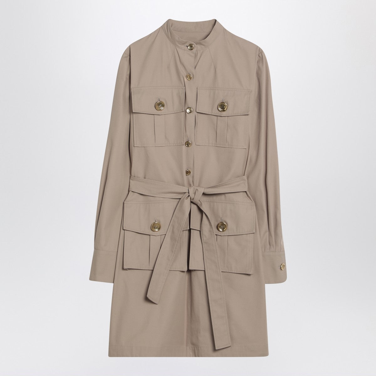 Givenchy Taupe safari dress in poplin Givenchy 