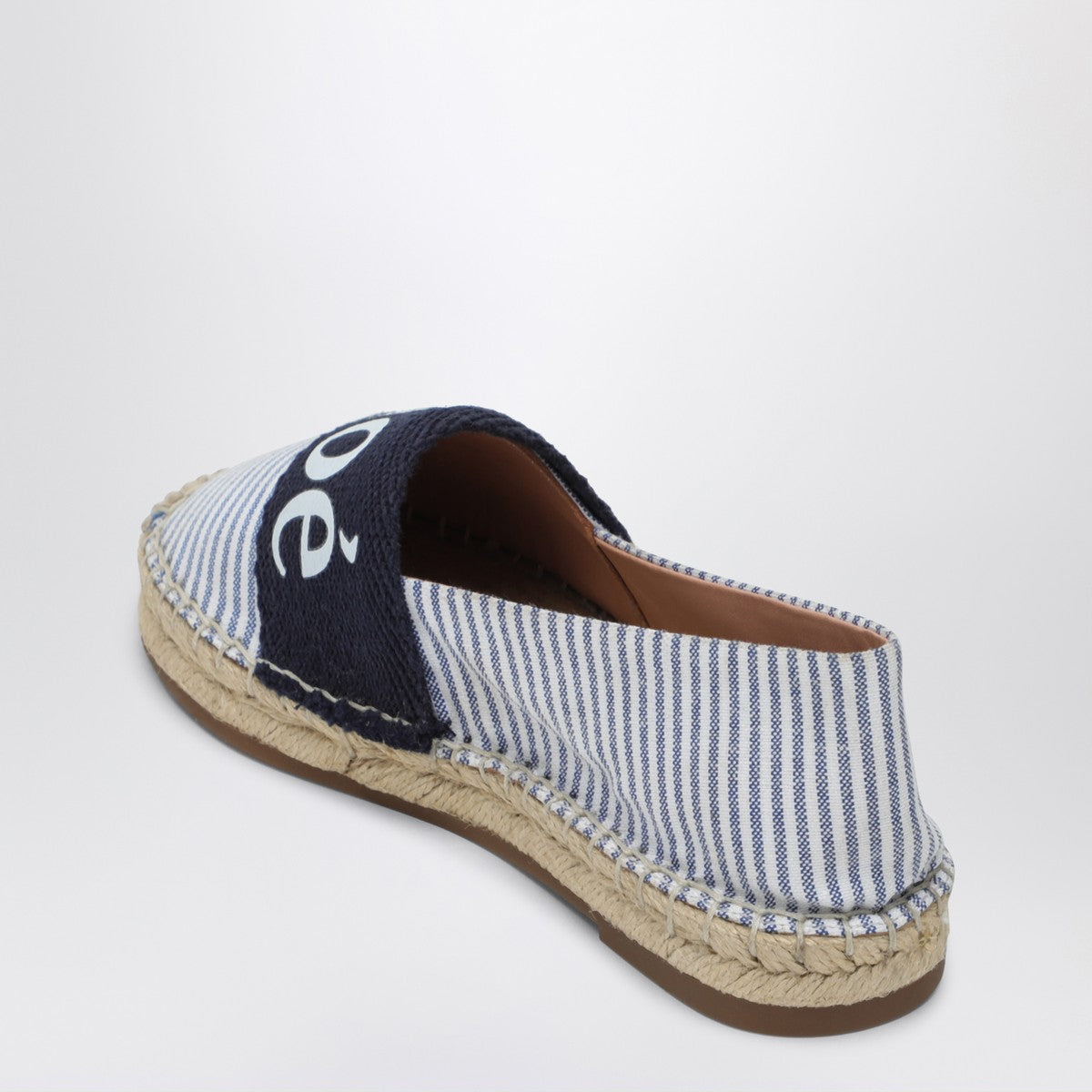 Chloé Woody striped espadrilles with logo Chloé 