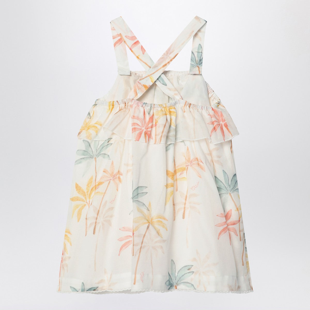 Chloé Ivory dress with multicolored pattern Chloé 