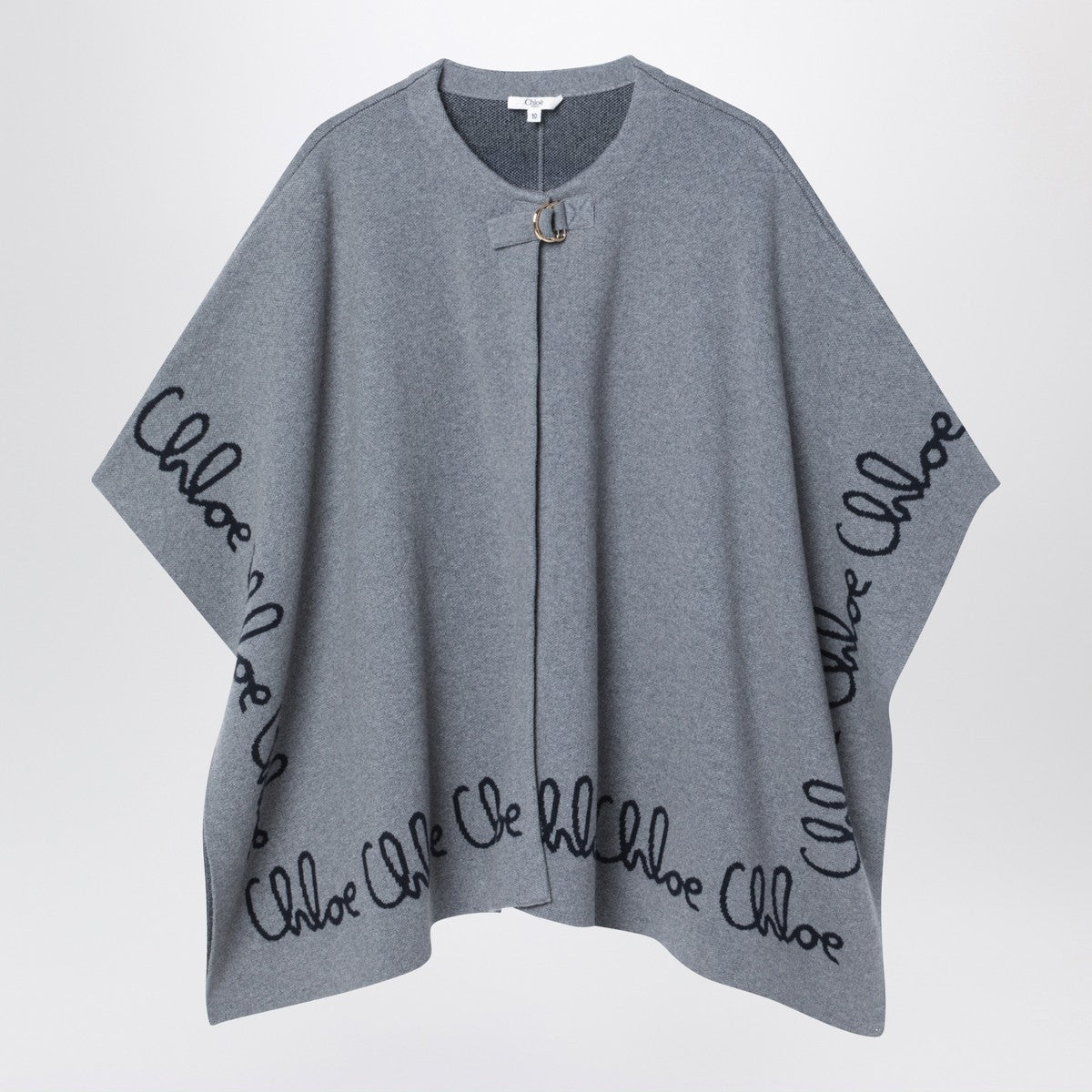 Chloé Grey cape-style jacket with logo Chloé 