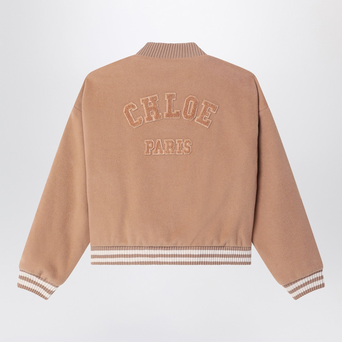 Chloé Peach-pink wool blend bomber jacket Chloé 