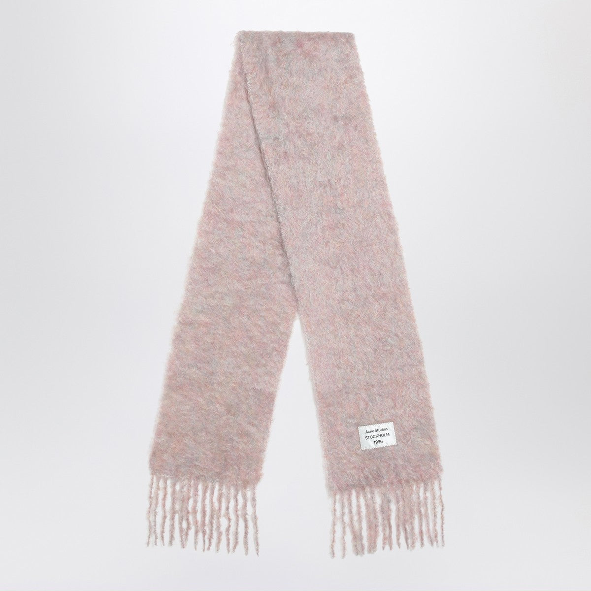 Acne Studios Pink wool scarf with logo Acne Studios 