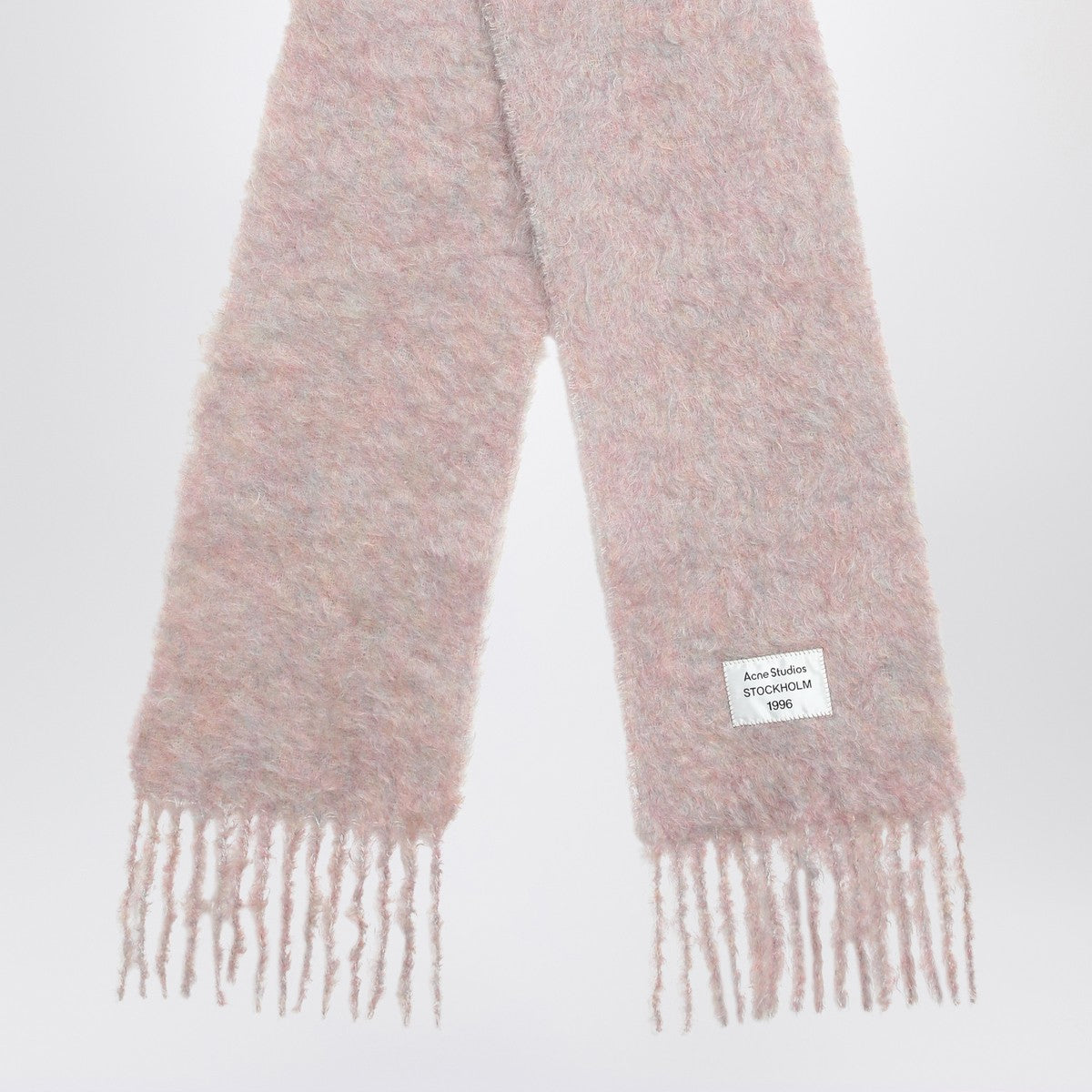 Acne Studios Pink wool scarf with logo Acne Studios 