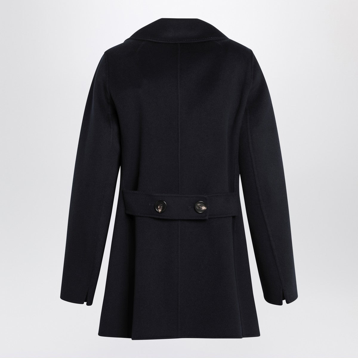 S Max Mara Double-breasted coat in midnight blue wool S Max Mara 