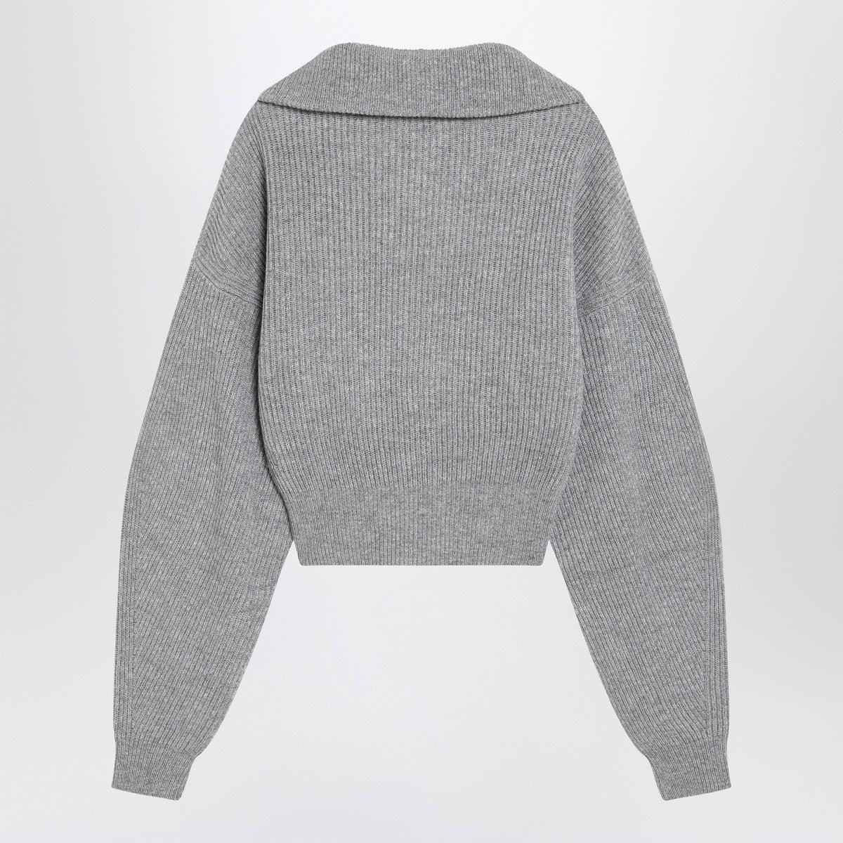Sportmax Grey zip-up cardigan in wool and cashmere Sportmax 