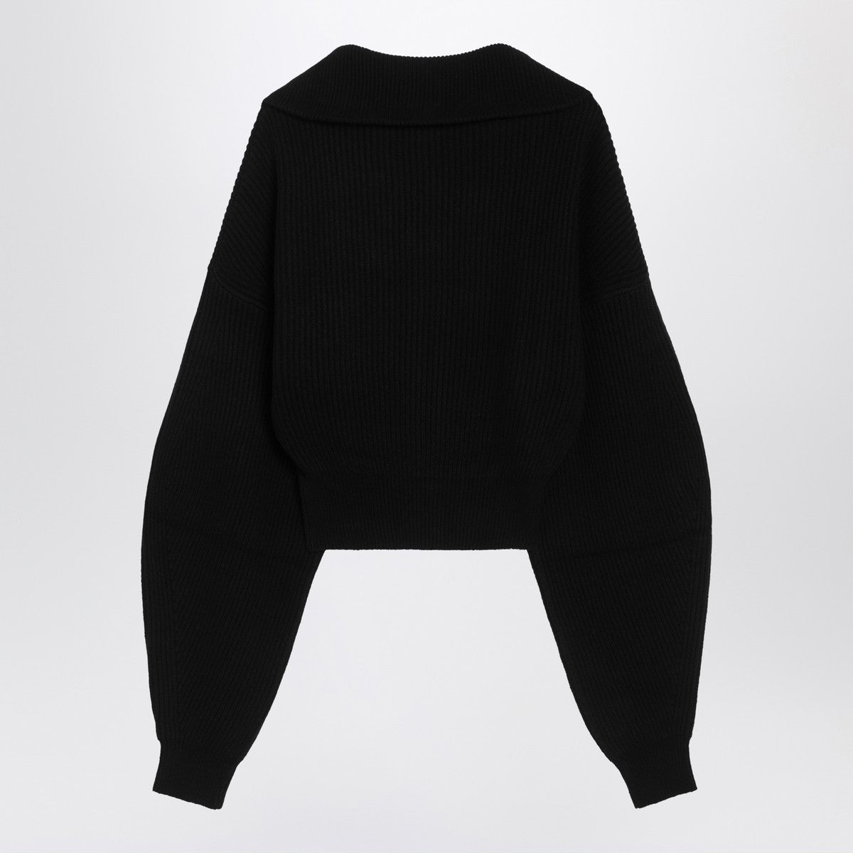 Sportmax Black zip-up cardigan in wool and cashmere Sportmax 
