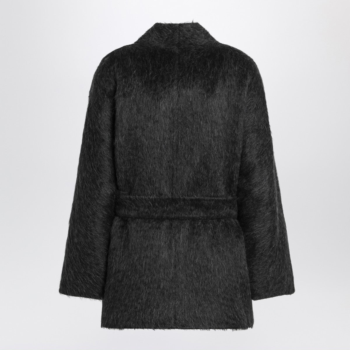 Max Mara Studio Anthracite cardigan jacket in wool and alpaca Max Mara Studio 