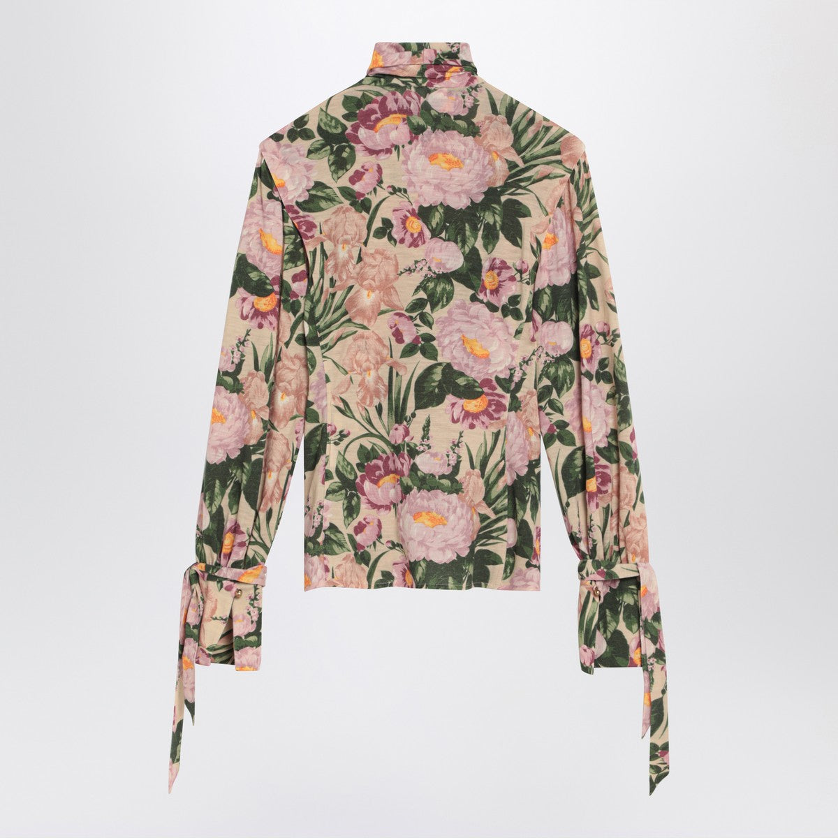Chloé Turtleneck jersey wool sweater with floral print Chloé 