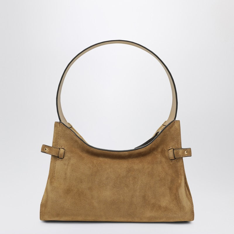 Khaki suede leather Chloé Charms Hobo bag
