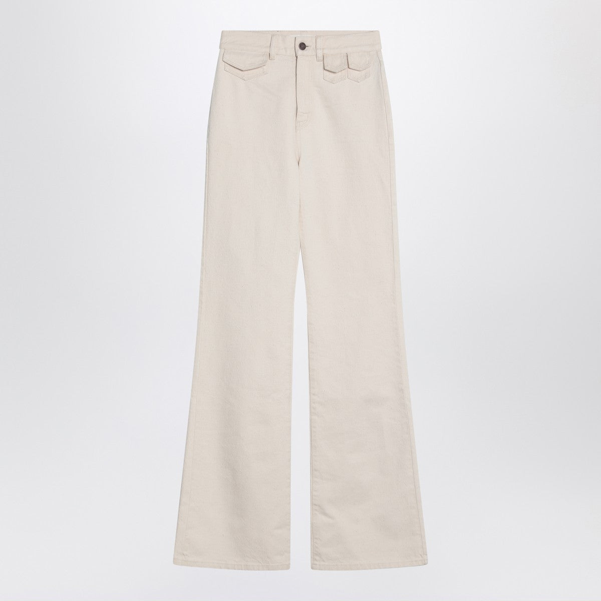 Chloé Ivory flared denim trousers Chloé 