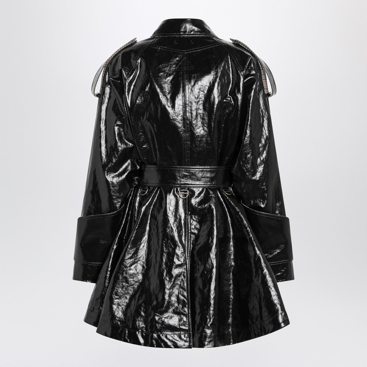 Chloé Short black coated linen trench Chloé 