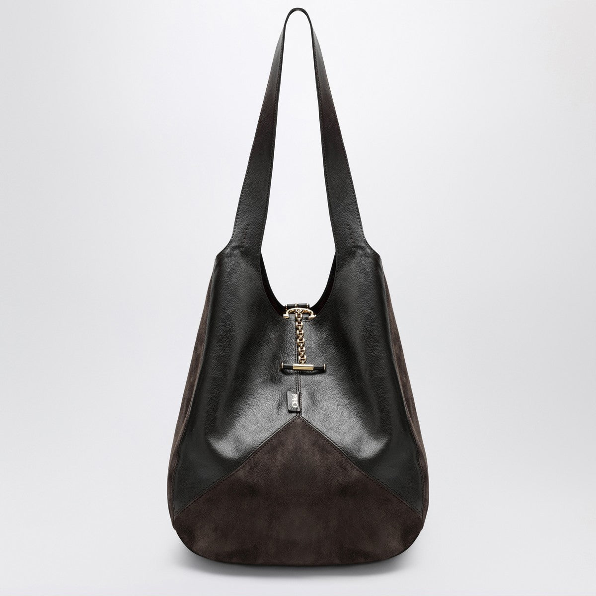 Brown Chloé Balloon bag in leather and suede Chloé 
