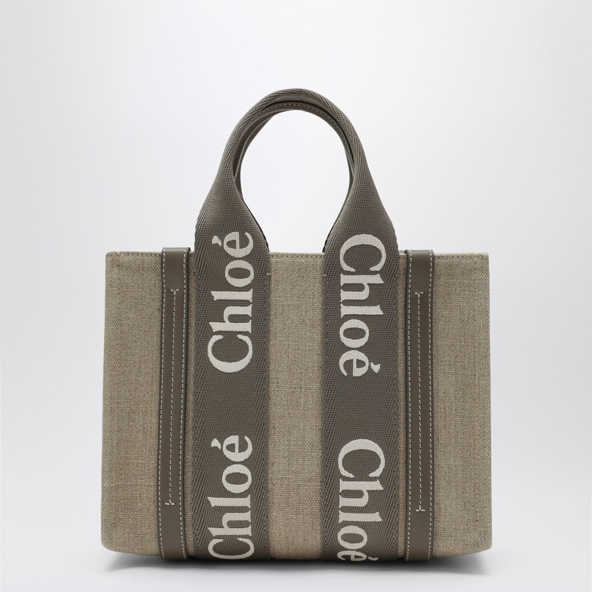 Chloé Woody grey canvas bag Chloé 