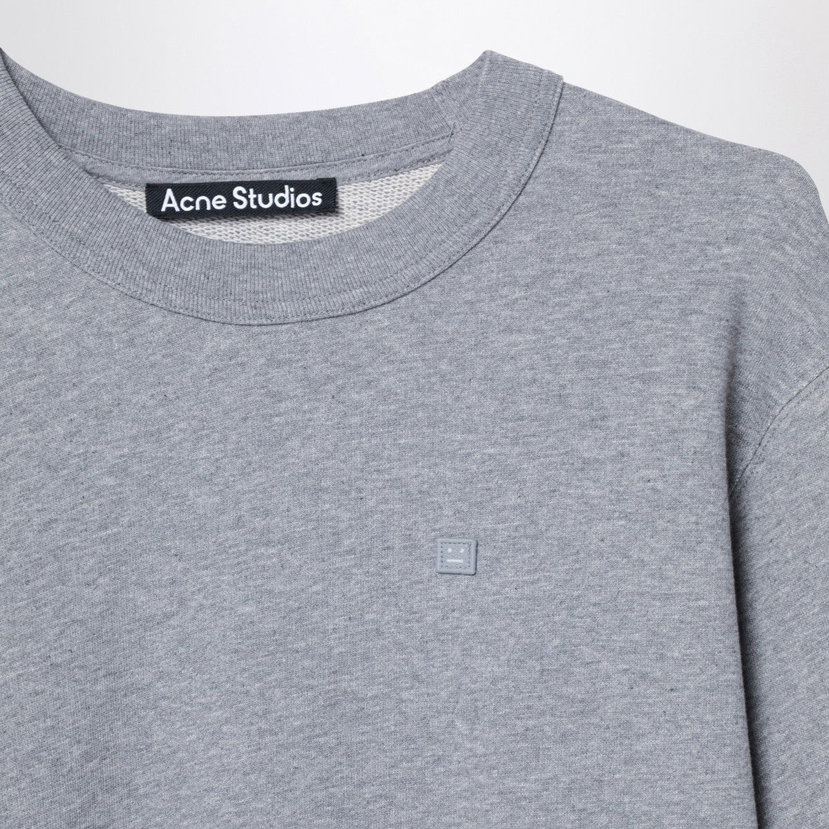 Acne Studios Grey sweatshirt with small logo patch Acne Studios 