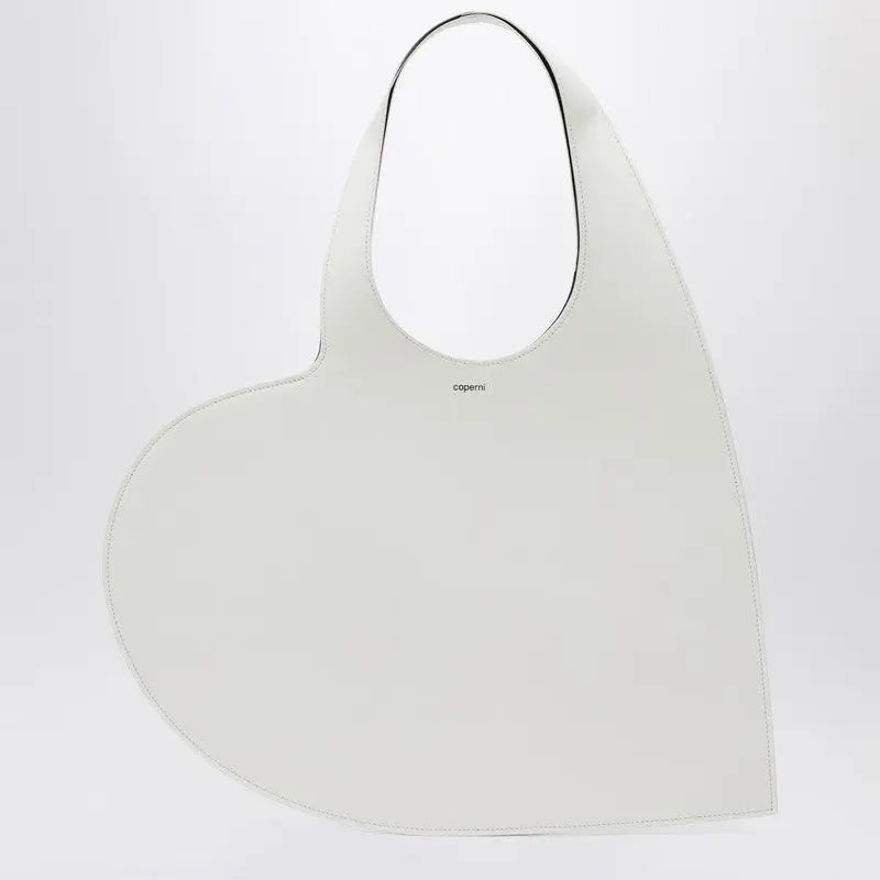 Coperni White leather Heart tote bag Coperni