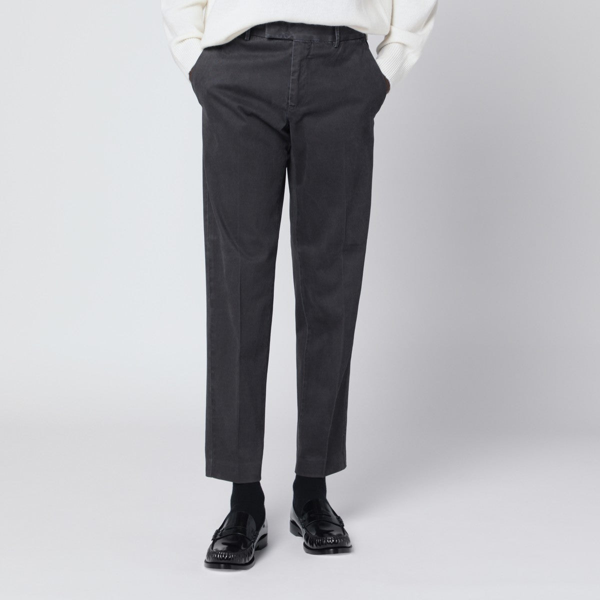 PT Torino Gray cotton trousers PT Torino 