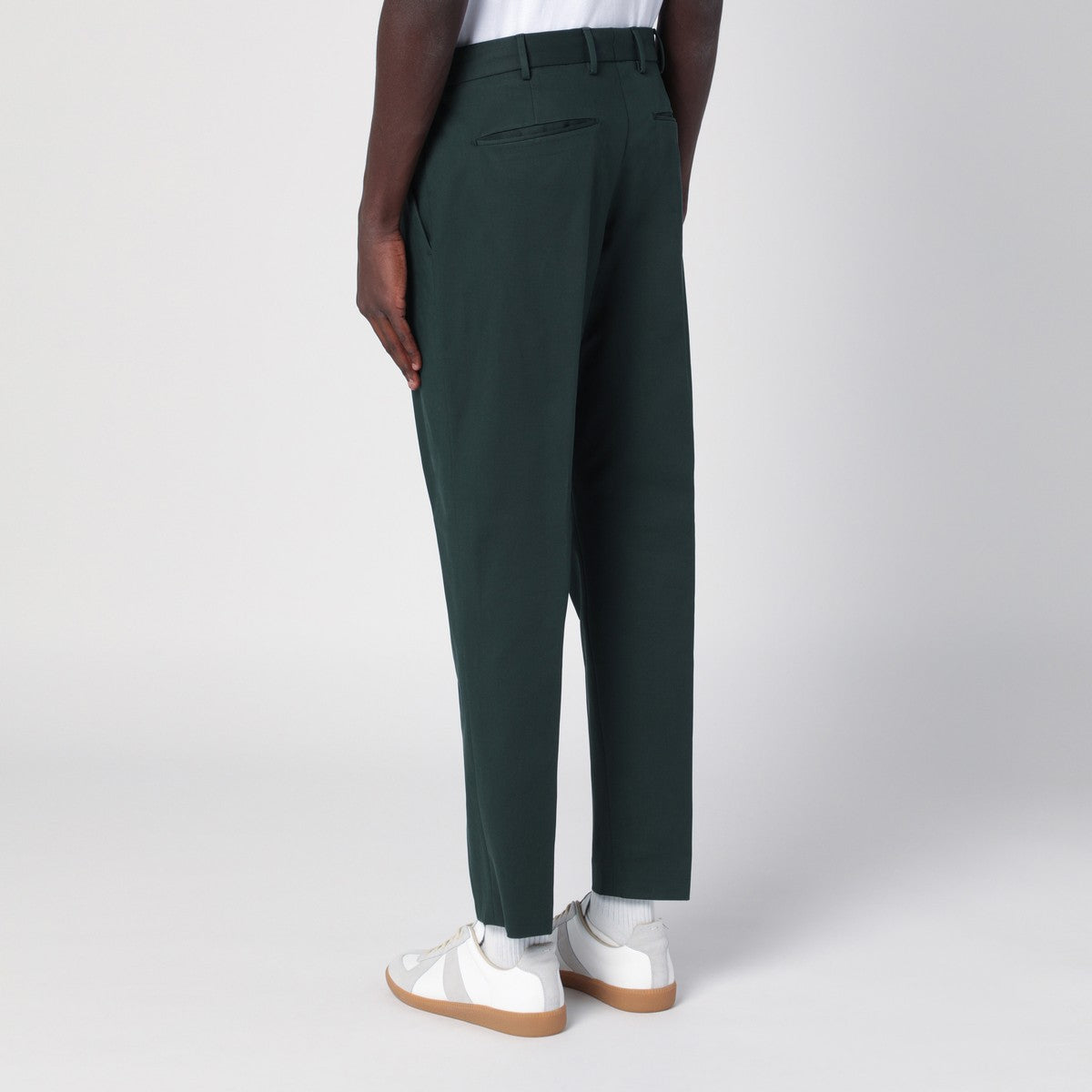PT Torino Dark green cotton trousers PT Torino 