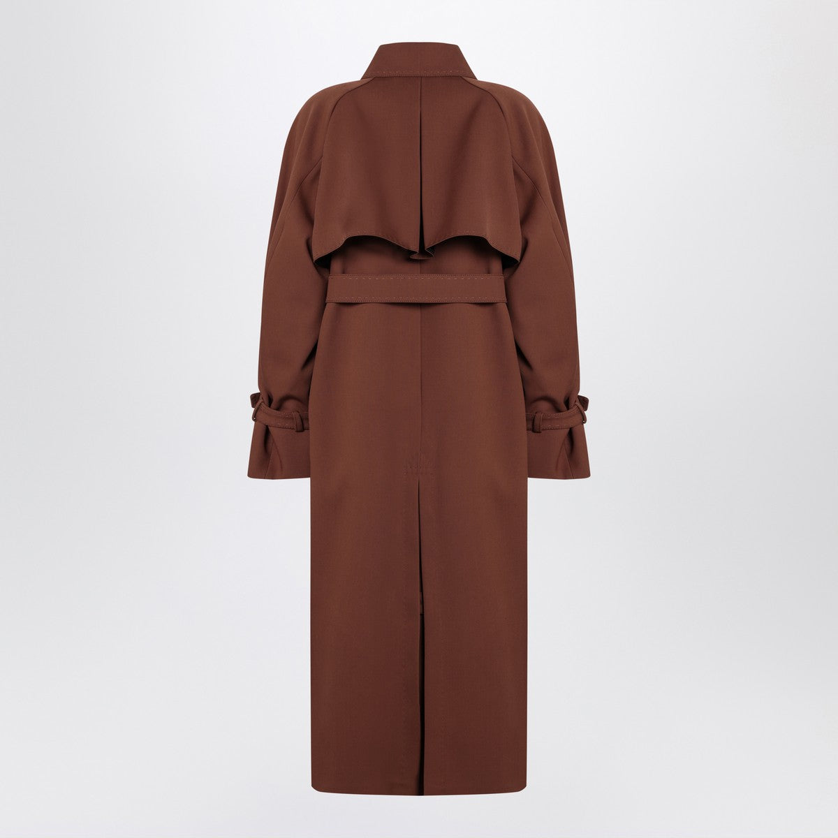 Max Mara Atelier Brown rainproof gabardine trench coat Max Mara Atelier 