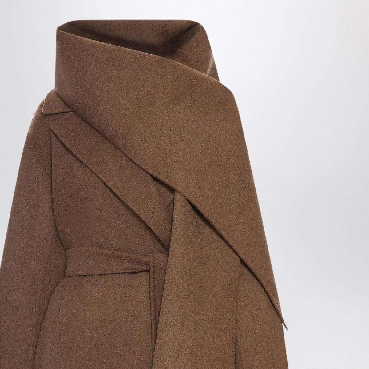 S Max Mara Hazelnut wool wrap coat S Max Mara 