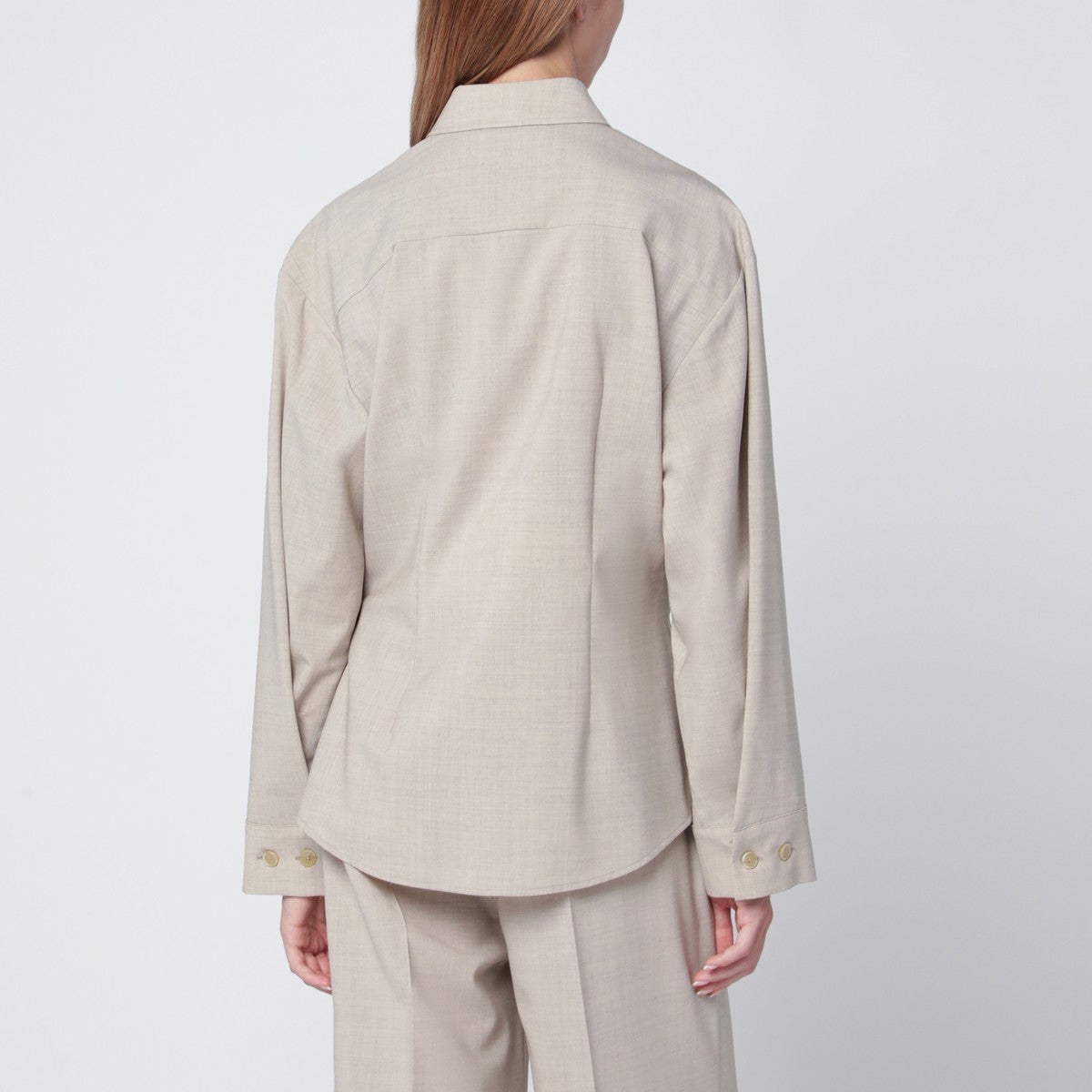 P.A.R.O.S.H. Stucco-coloured wool shirt P.A.R.O.S.H. 