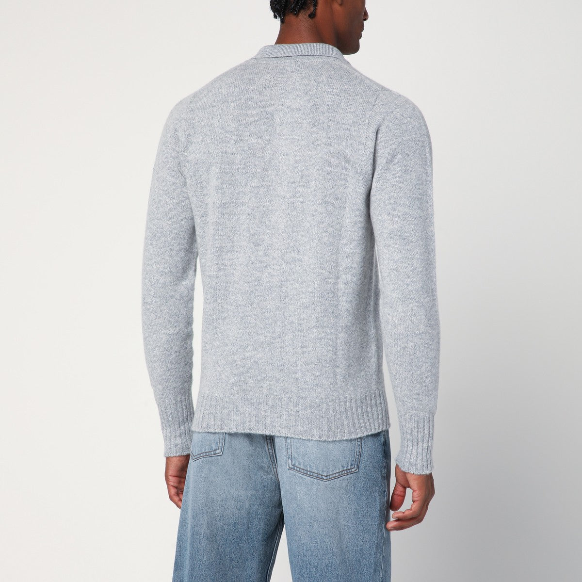 Drumohr Grey lambswool polo Drumohr 