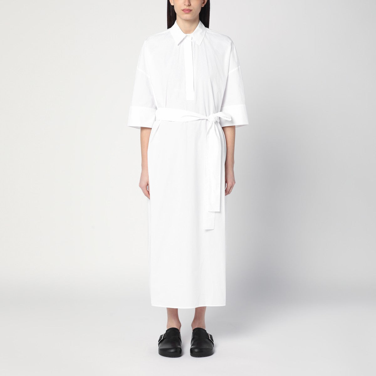 P.A.R.O.S.H. White chemise dress in cotton P.A.R.O.S.H. 