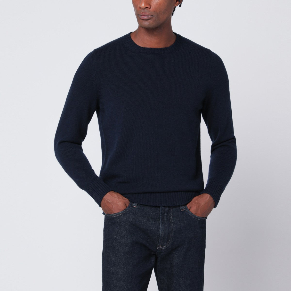 Drumohr Navy blue cashmere sweater Drumohr 