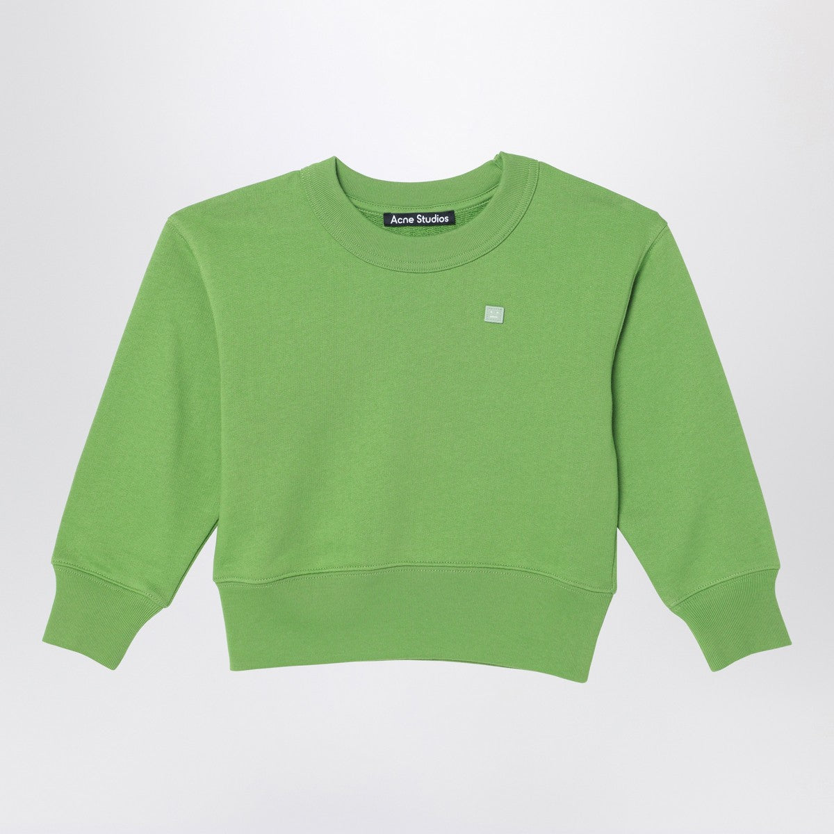 Acne Studios Green sweatshirt with small logo patch Acne Studios 
