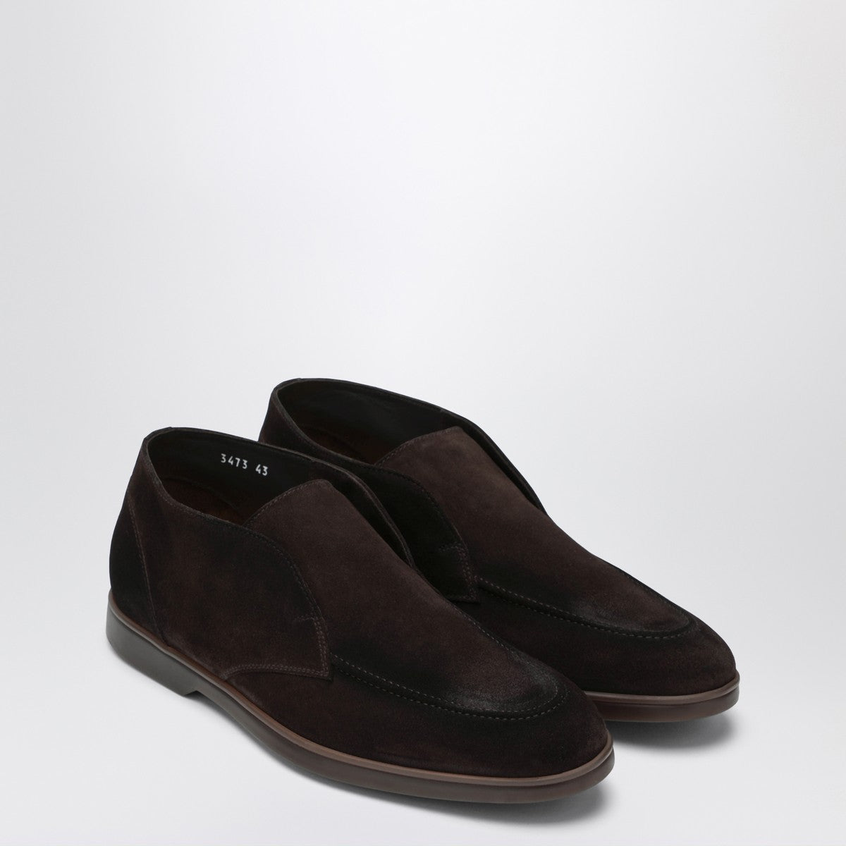 Doucal''s Lace-free desert boot in brown suede Doucal''s 