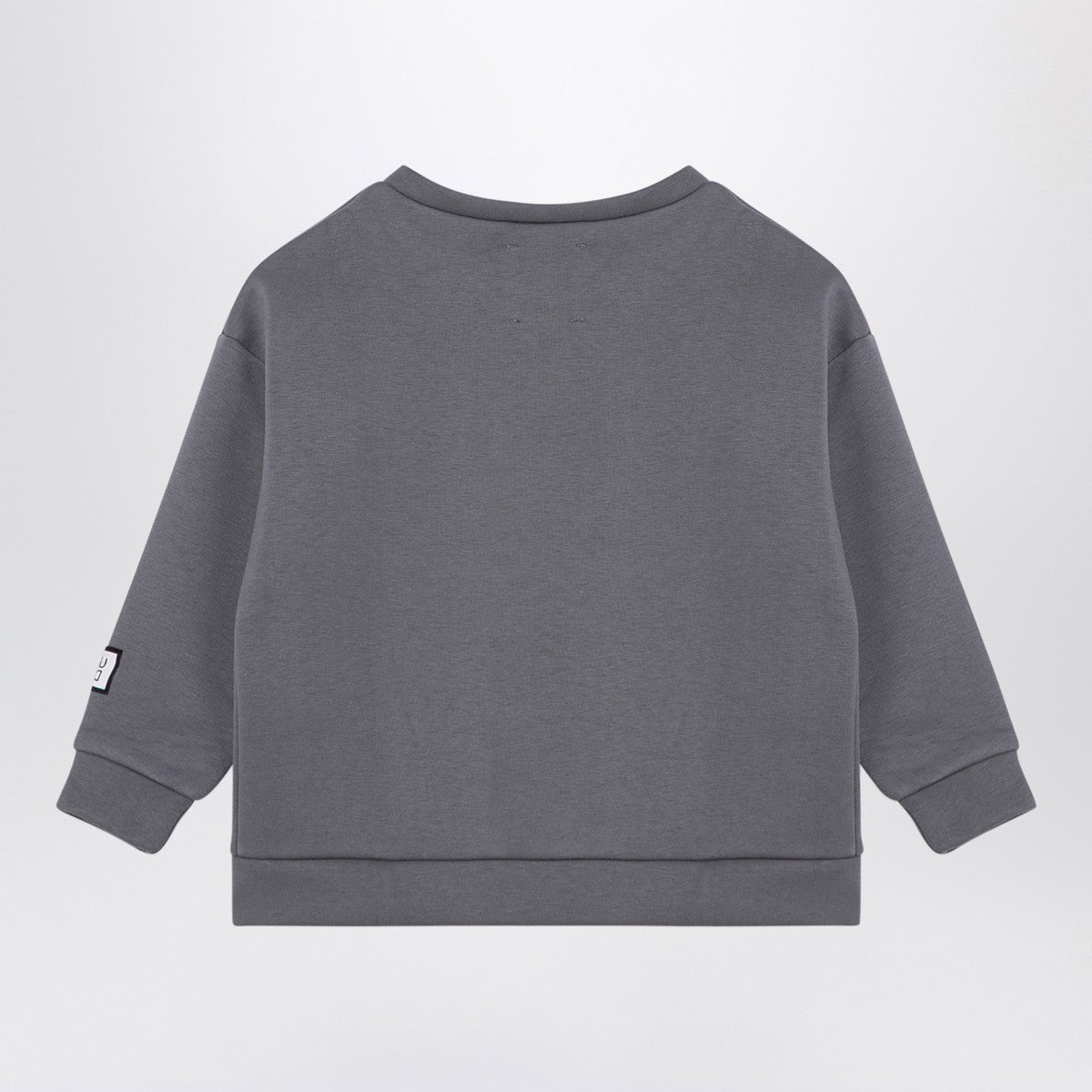 Douuod Grey cotton blend crew-neck sweatshirt Douuod 