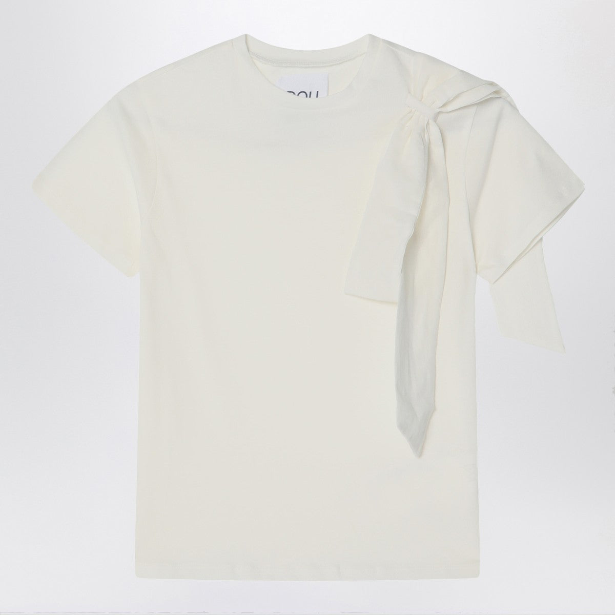 Douuod Ivory t-shirt with bow Douuod 