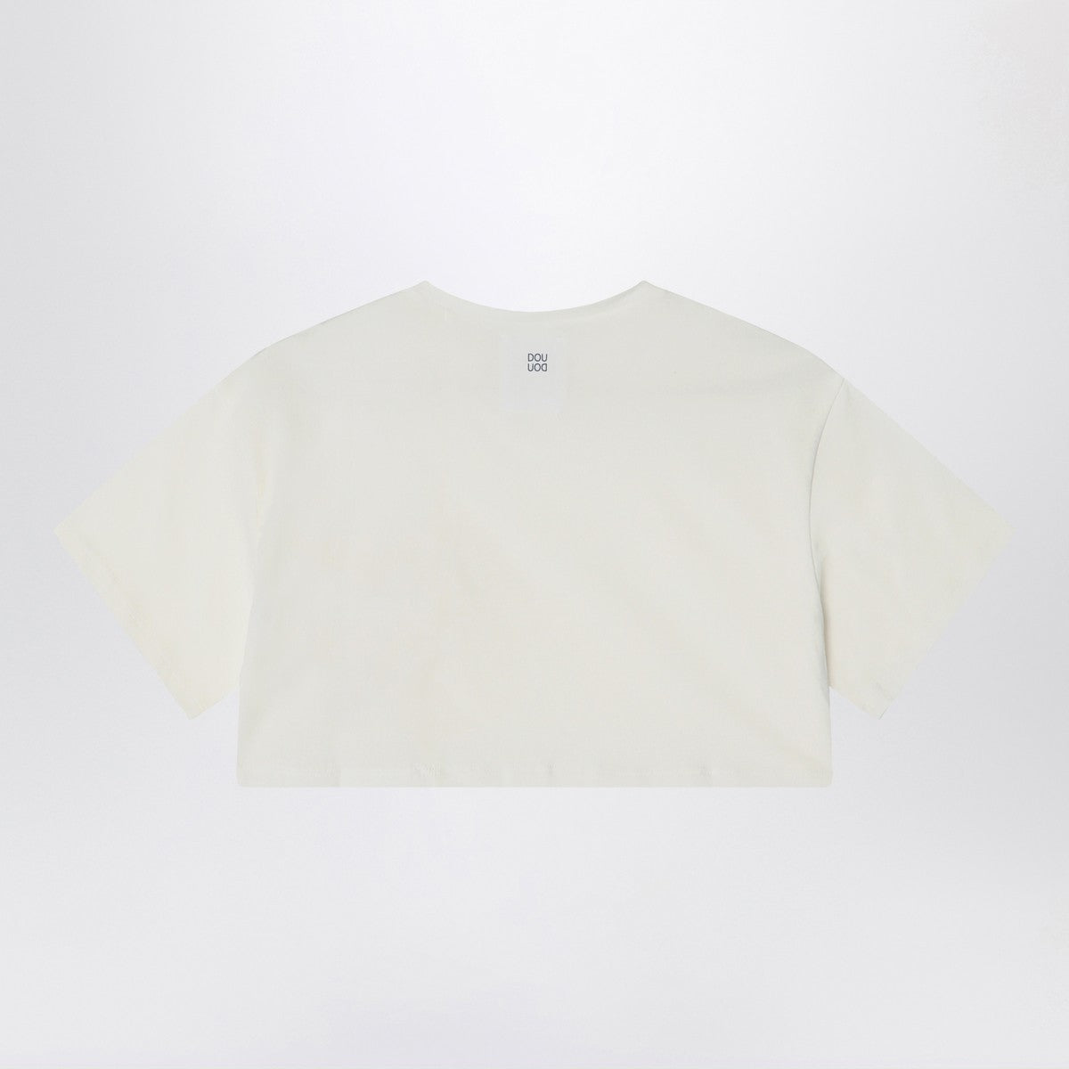Douuod Ivory cropped t-shirt in cotton Douuod 