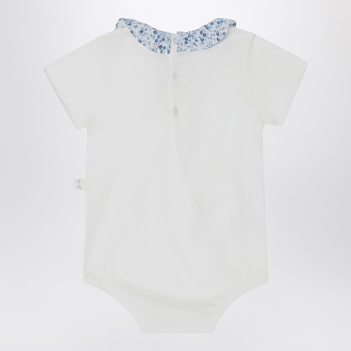 Teddy & Minou White romper with Liberty fabric collar Teddy & Minou 