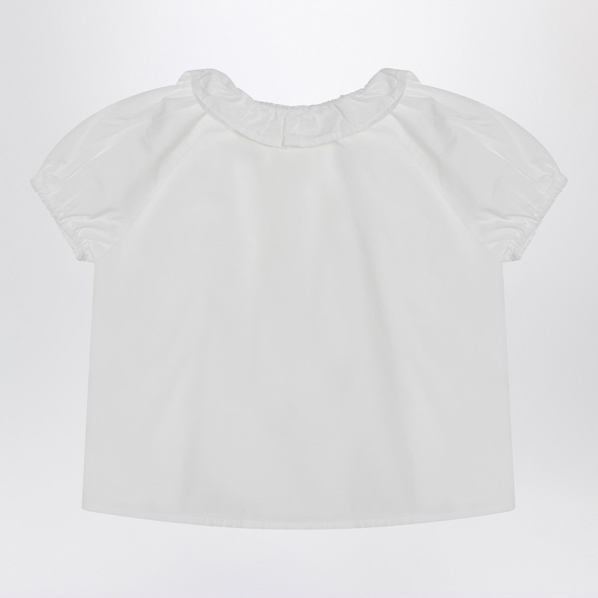 Teddy & Minou White blouse with ruffles in cotton Teddy & Minou 