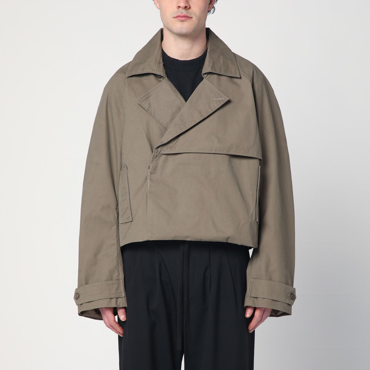 Entire Studios Cropped khaki cotton jacket Entire Studios 