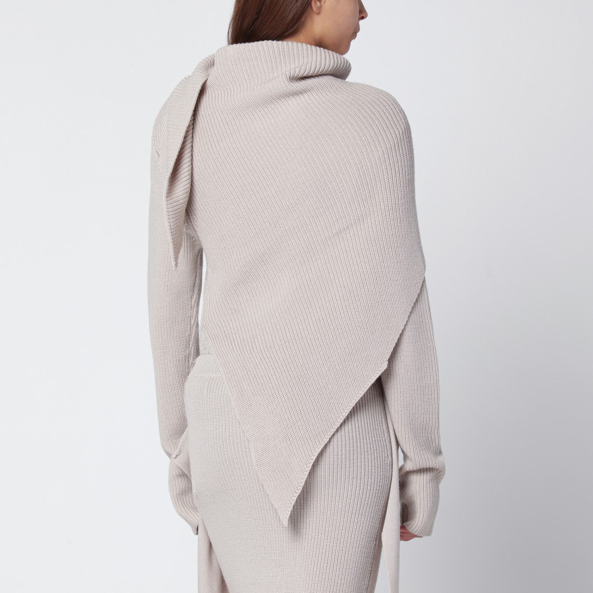 Entire Studios Light beige wool cape sweater Entire Studios 