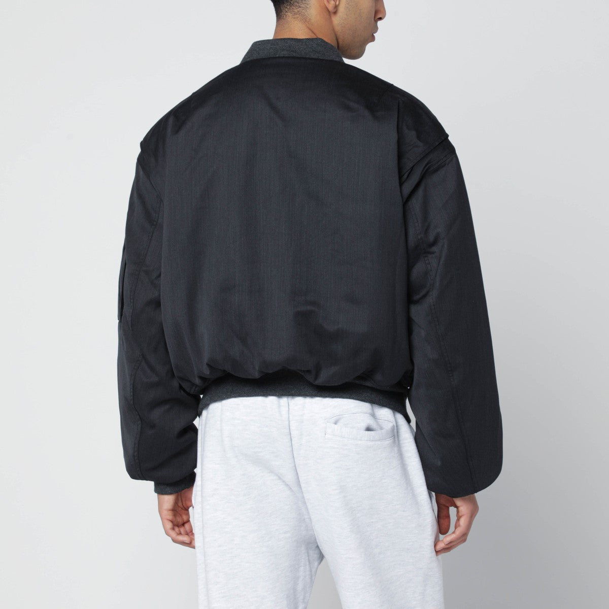Entire Studios Grey wool-blend bomber jacket with zip Entire Studios 