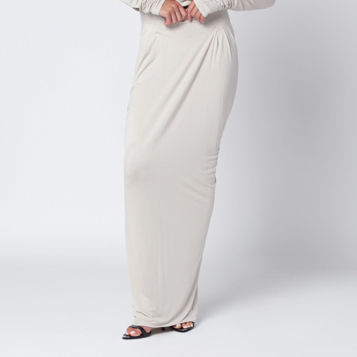 Entire Studios Ivory draped long skirt Entire Studios 