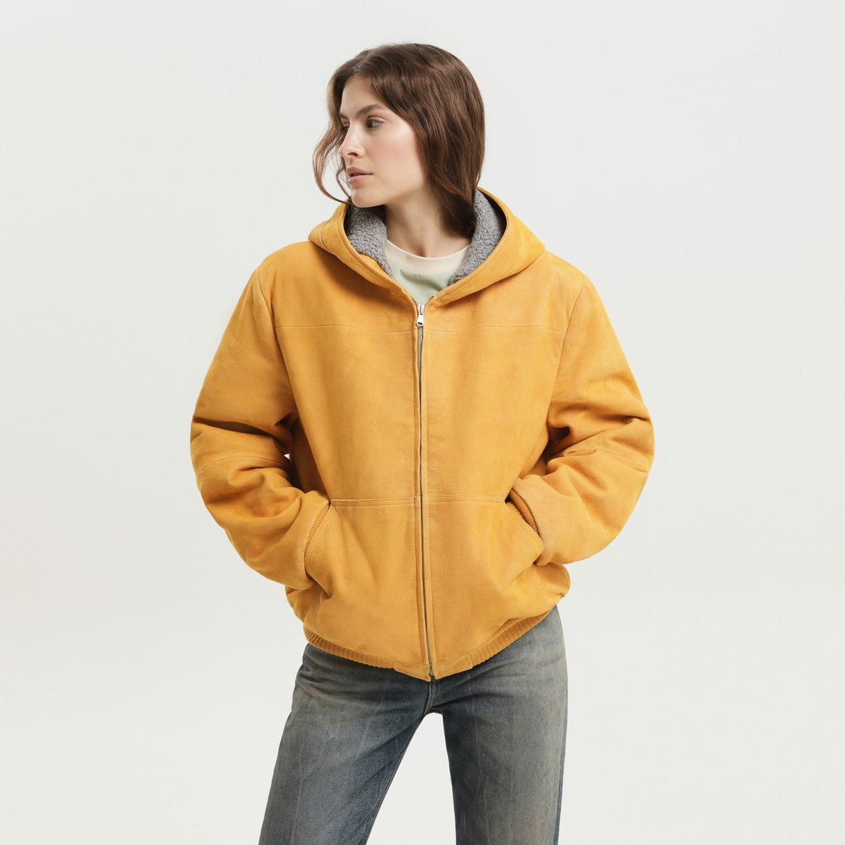 1989 STUDIO Yellow suede hoodie 1989 STUDIO 
