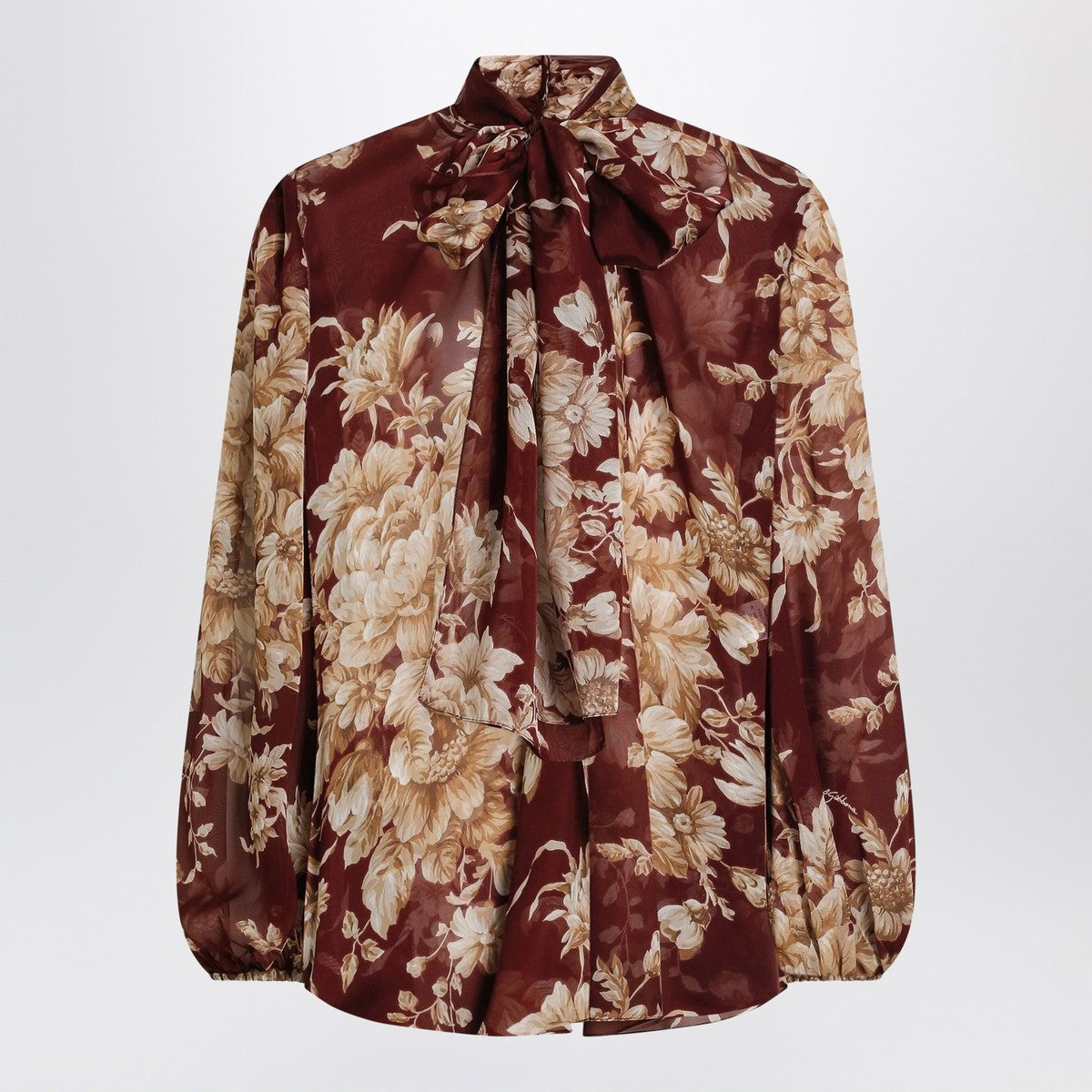 Dolce & Gabbana Dolce&Gabbana Chiffon shirt with rose print Dolce & Gabbana 