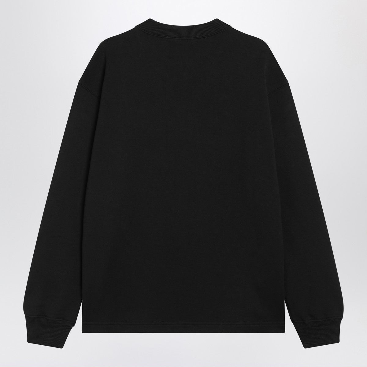 Dolce & Gabbana Dolce&Gabbana Black cotton sweatshirt with logo patch Dolce & Gabbana 