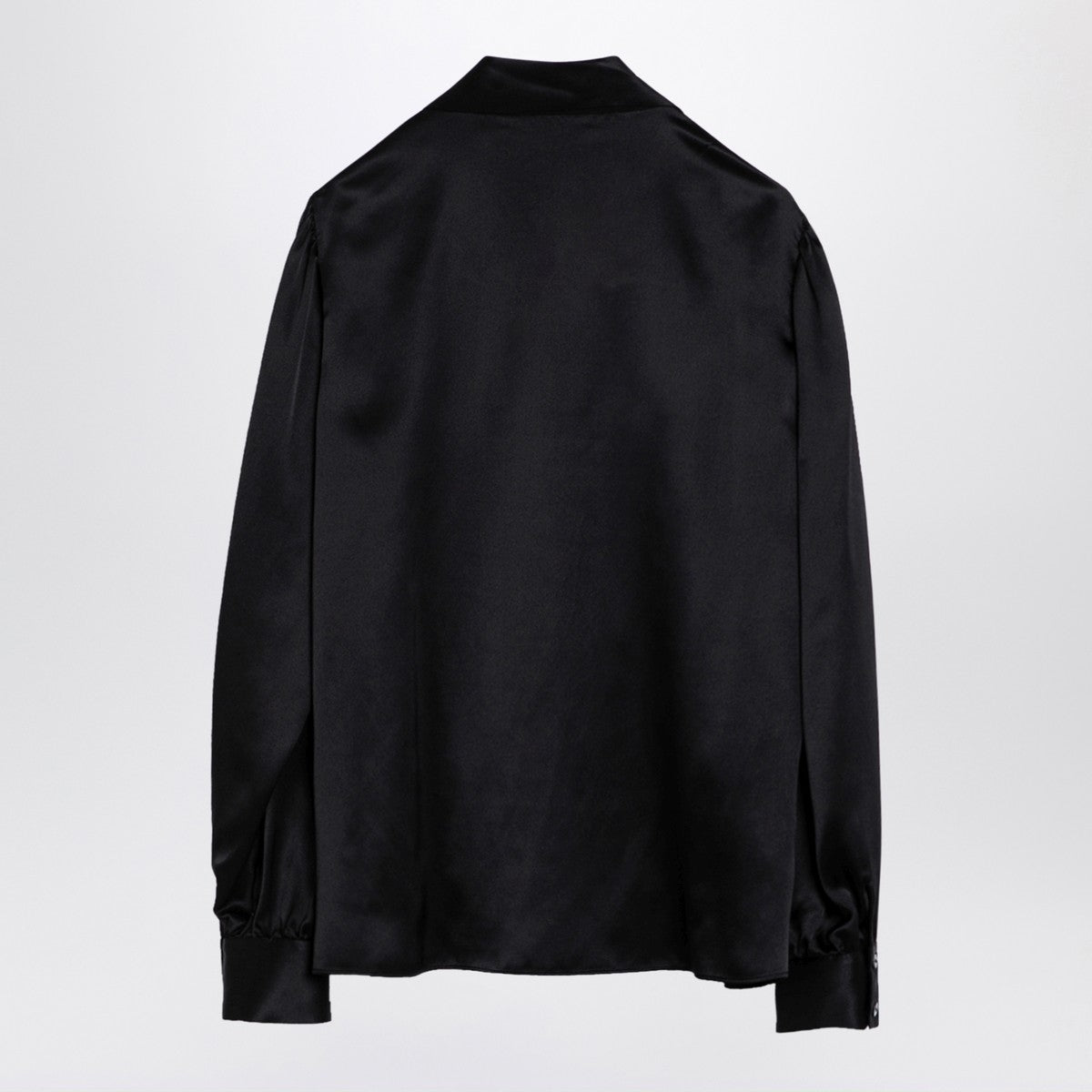 Alessandra Rich Black silk shirt with bow Alessandra Rich 