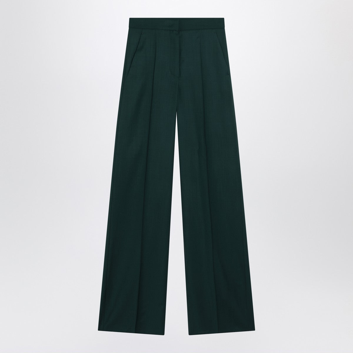 Max Mara Green straight trousers in wool Max Mara 