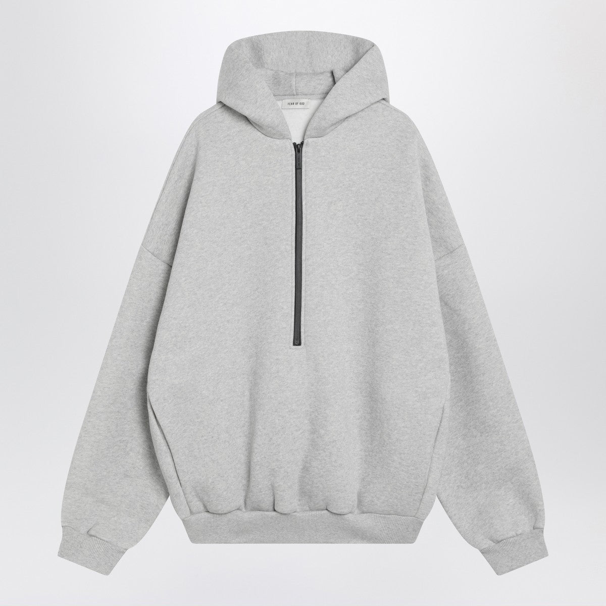 Fear of God Grey mélange hooded sweatshirt with zip Fear of God 