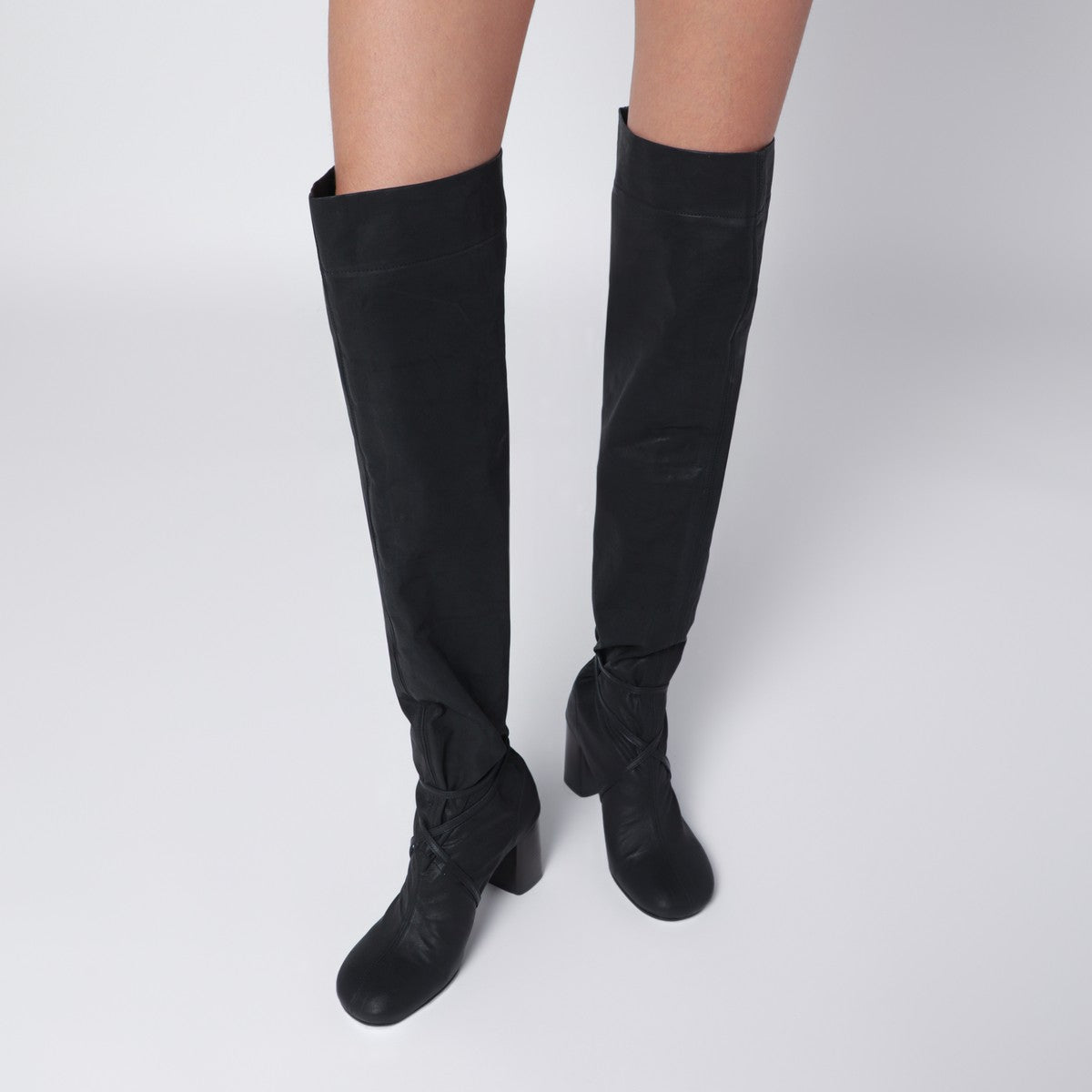 LEMAIRE High Anatomic Boots in Onyx Lemaire 