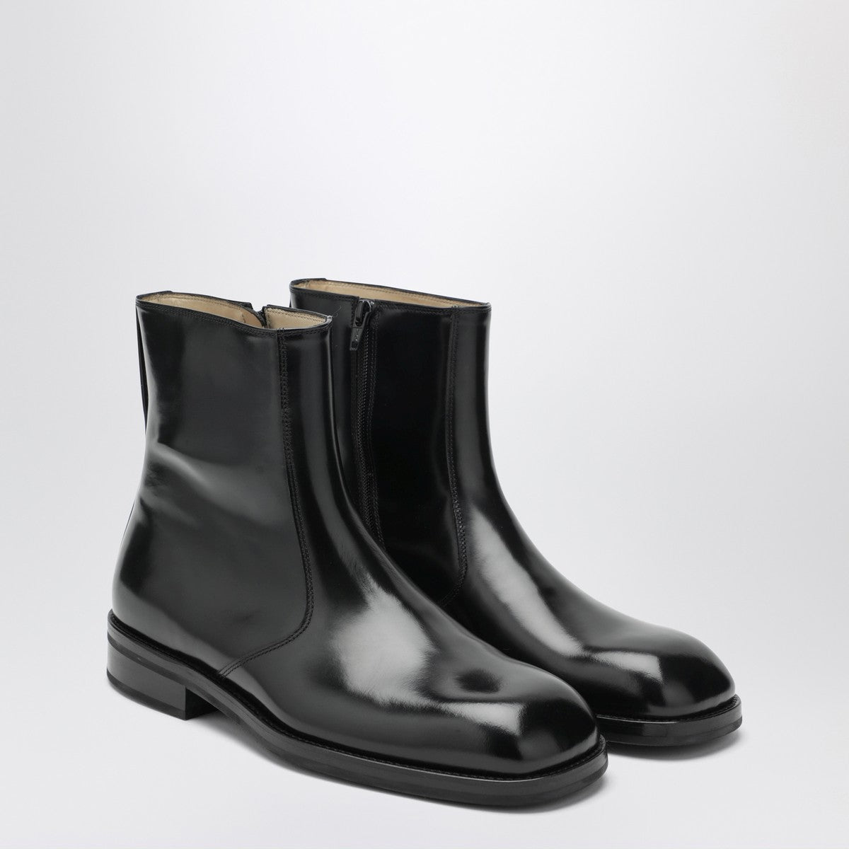 LEMAIRE Black leather ankle boots Lemaire 