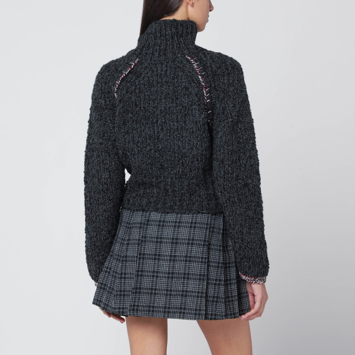 Durazzi Milano Grey turtleneck sweater in cashmere blend Durazzi Milano 