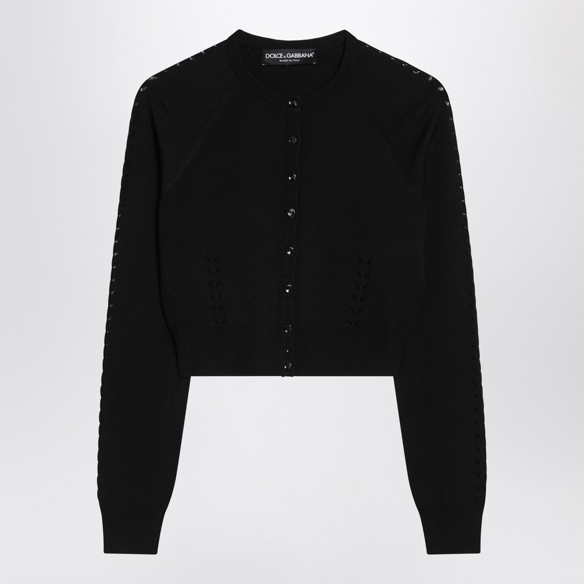 Dolce & Gabbana Dolce&Gabbana Black cardigan with punched details Dolce & Gabbana 